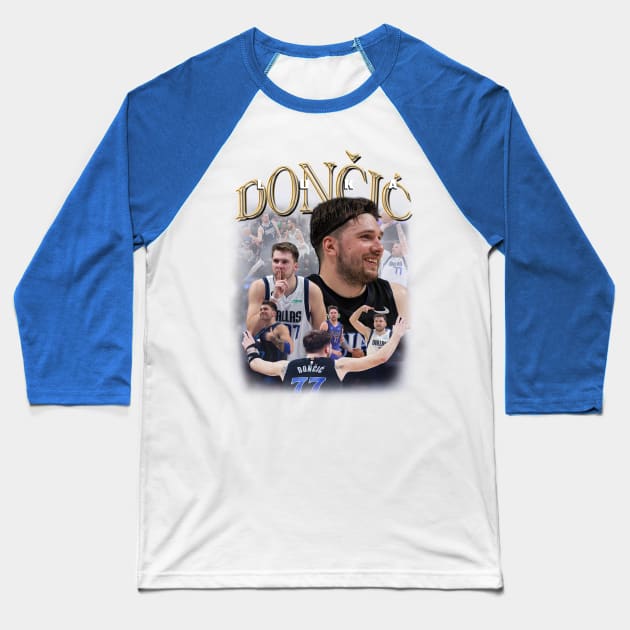 Luka Doncic Mavs Baseball T-Shirt by dsuss